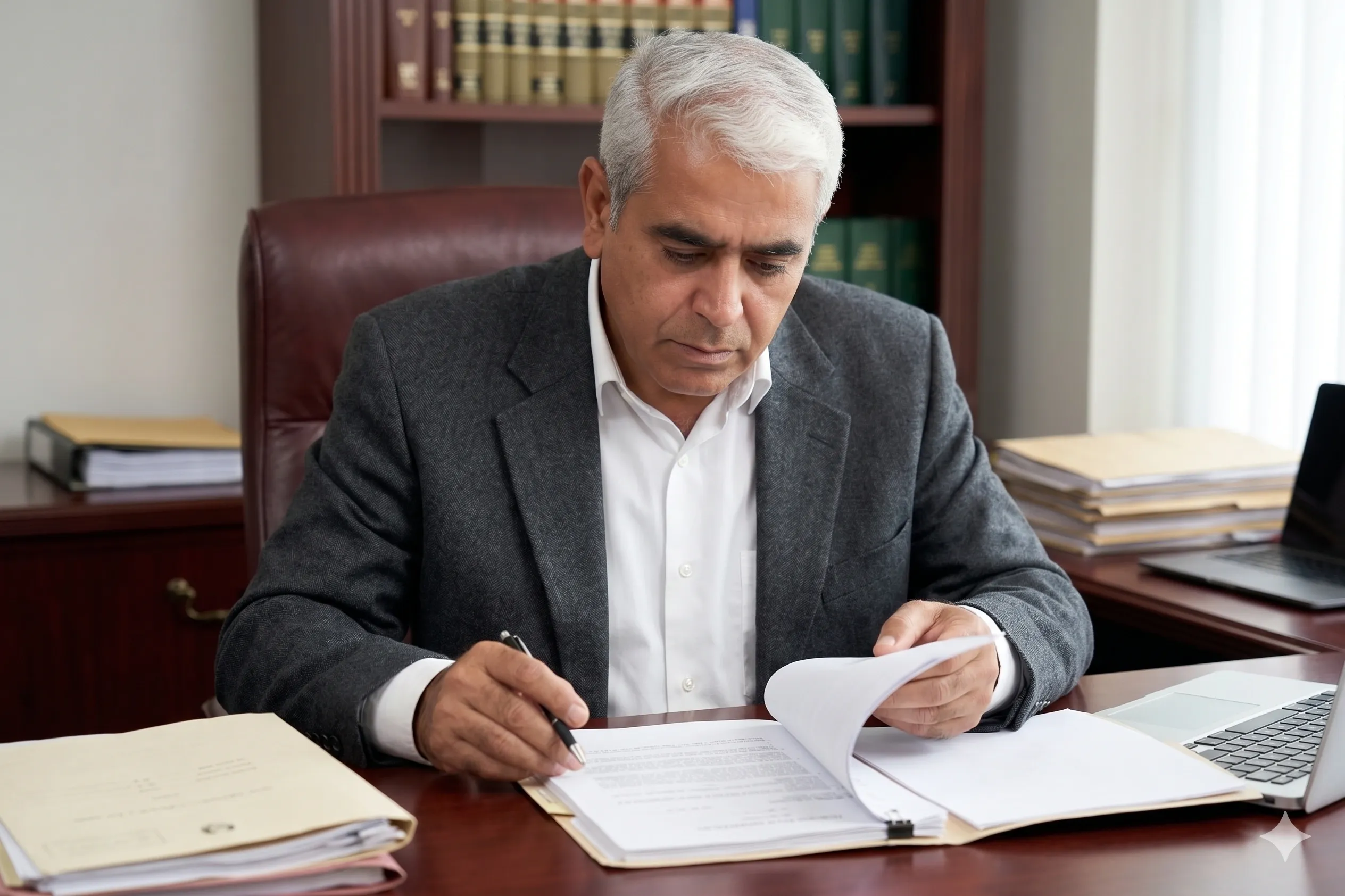 وکیل علیرضا پور محمد در حال بررسی لایحه دفاعیه سرقت نوجوان زیر 18 سال